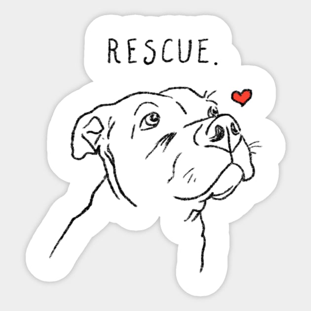 Rescue Dog, Pitbull, Rescue Mom, Adopt Don't Shop Sticker by sockdogs